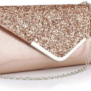Clutch Purse Evening Bag for Women Prom Glitter Sparkling Envelope Mini